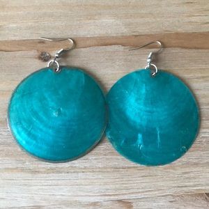 Turquoise shell earrings